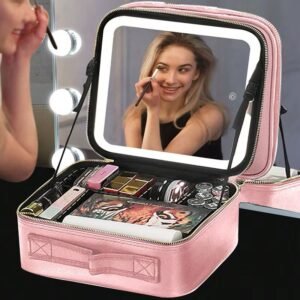 COSMETIQUERA CON ESPEJO LED