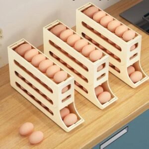 ORGANIZADOR DE HUEVOS EN RIEL 4 NIVELES