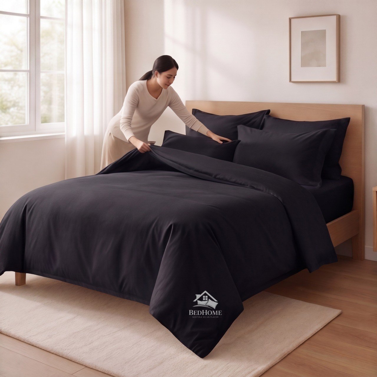 Cover Duvet LISO NEGRO