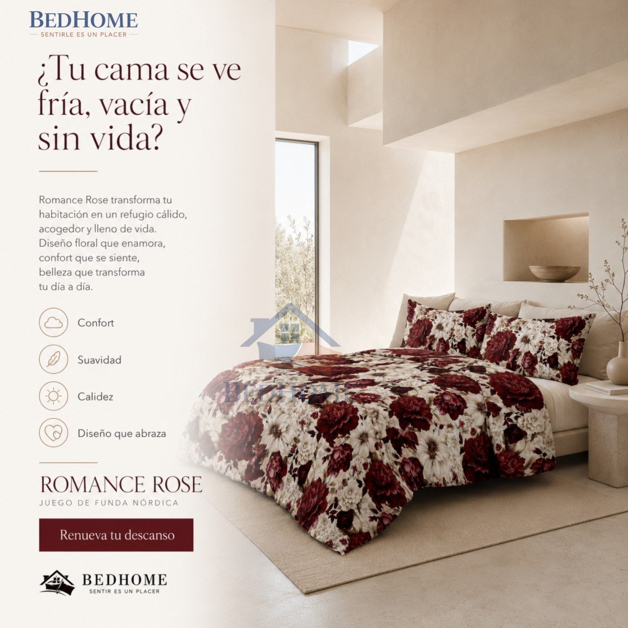 Cover Duvet Estampado Romance Rose - Image 2